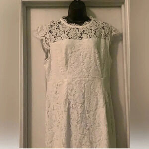 Merokeety Sleeveless Lace Lines Dress